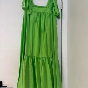 Vibrant Green Sleeveless Dress